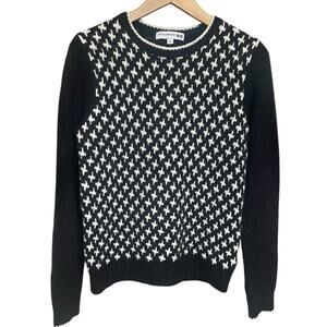 Ines de la Fressange X  Uniqlo Black White Jacquard Sweater Size Medium
